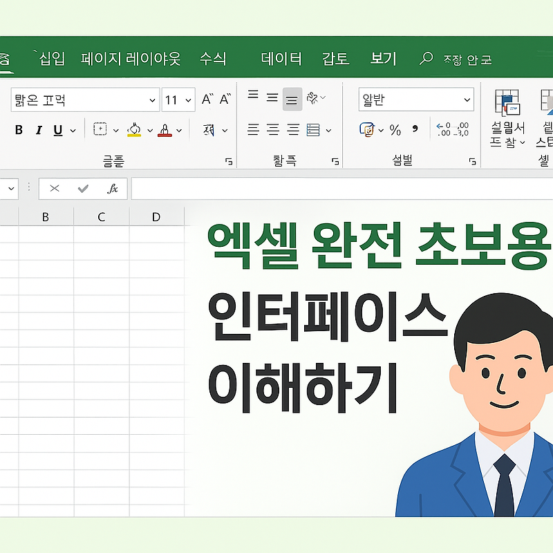 엑셀 완전 초보를 위한 인터페이스 소개