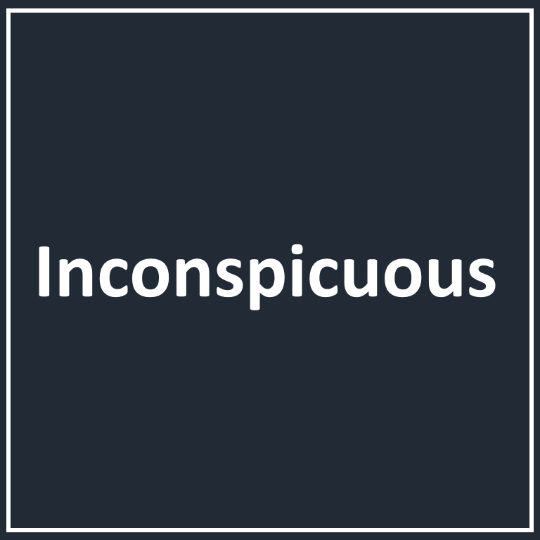 고급영어단어 8. Inconspicuous :: Brown English