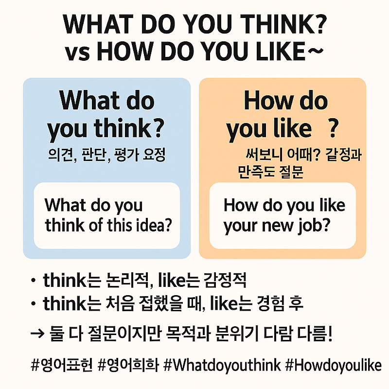 What do you think vs How do you like