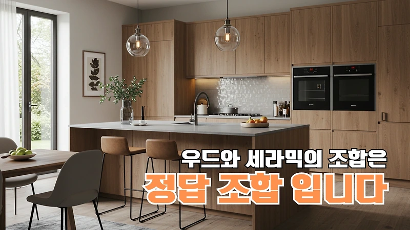 세라믹 우드톤 주방, 실패 없이 완성하는 인테리어 방법 (전문가 팁)