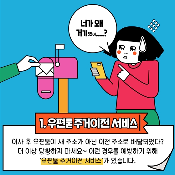 이사후 우편물 주거이전.금융주소 한번에 신고하는법