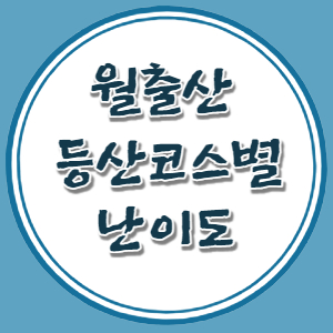 월출산 국립공원 등산코스(난이도 소요시간)