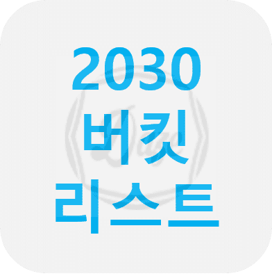2030 버킷리스트