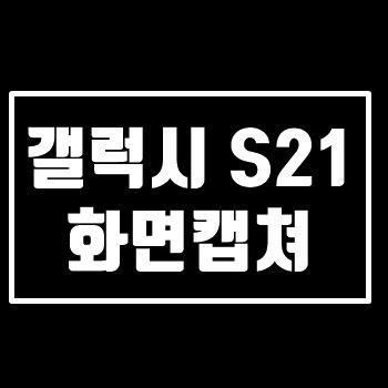 삼성 갤럭시 S21 스크린샷, 화면캡쳐 3가지 방법 - 치킨먹는수박