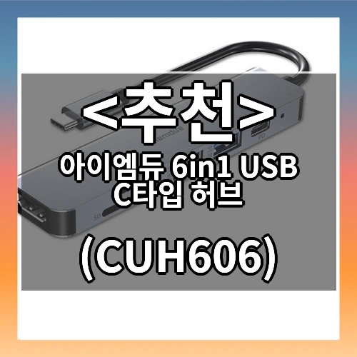 아이엠듀 6in1 USB C타입 허브 추천
