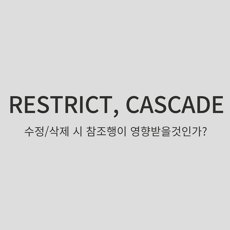 On update on delete restrict cascade