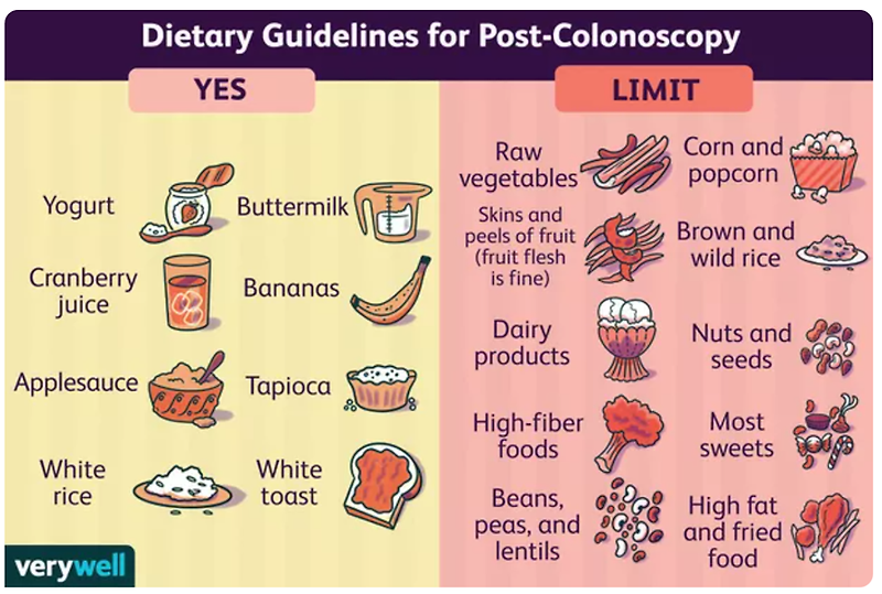 대장내시경 전 음식 주의사항 - 먹어도 되는 음식, 안되는 음식