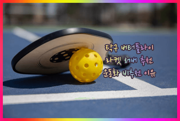 탁구 버터플라이 라켓 러버 추천 운동화 비추천 이유