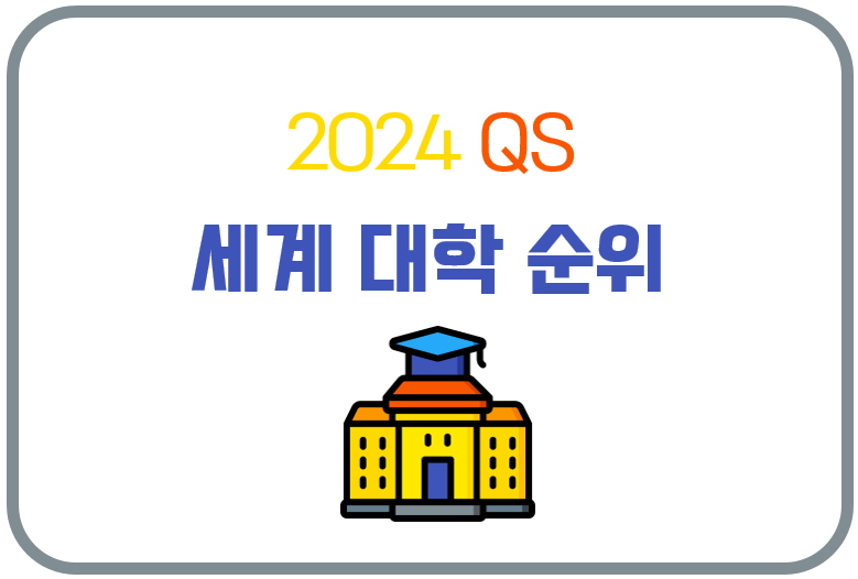 2024 Qs 세계 대학 순위(Qs World University Rankings 2024)