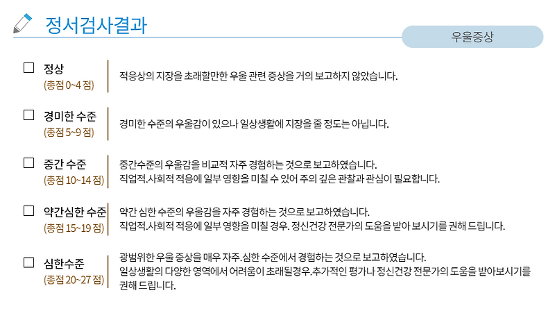 우울증 증세 알아보기
