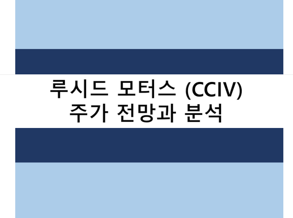 CCIV 주가 분석 및 루시드 모터스 주식 전망 :: 진정한 자유, 현명한 자본가