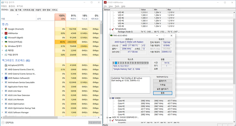 컴퓨터 성능 점검 - 메모리(RAM) 안정화 테스트 TM5 :: 세일즈라이프