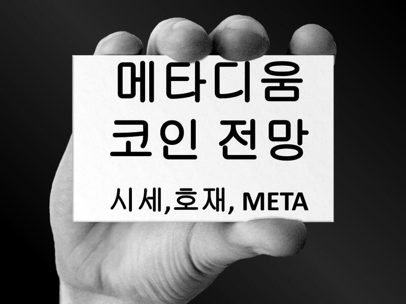 메타디움(Meta) 코인 시세 및 전망, 호재 총 정리, 신원인증 관련 암호화폐