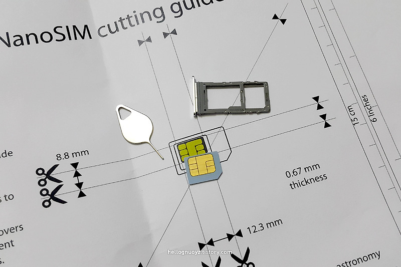 마이크로 유심칩을 나노 유심칩으로 자르기 (+갤럭시 노트 10+ 개통후기)