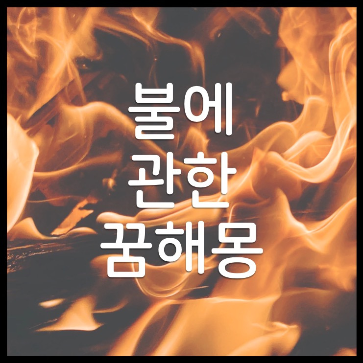 [꿈해몽] 불꿈 불에 관한 꿈 불타는 꿈 해몽