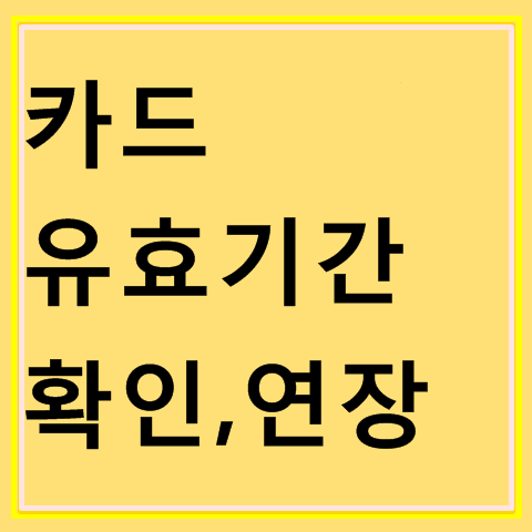 신용카드, 체크카드 유효기간 확인과 연장 방법