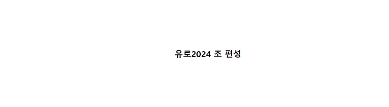 유로2024 조편성