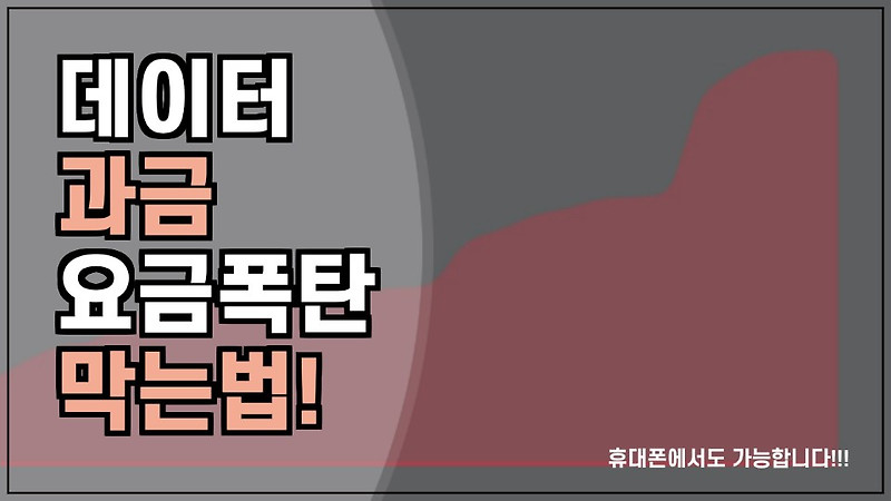 스마트폰으로 데이터 사용량 확인 하는 방법