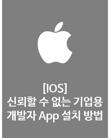 [IOS App 설치] 신뢰할 수 없는 기업용 개발자 앱 설치