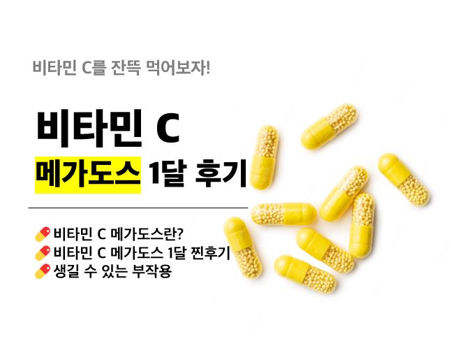 비타민 C 메가도스 하는 법(+ 메가도스 부작용, 후기)|훈녀생정