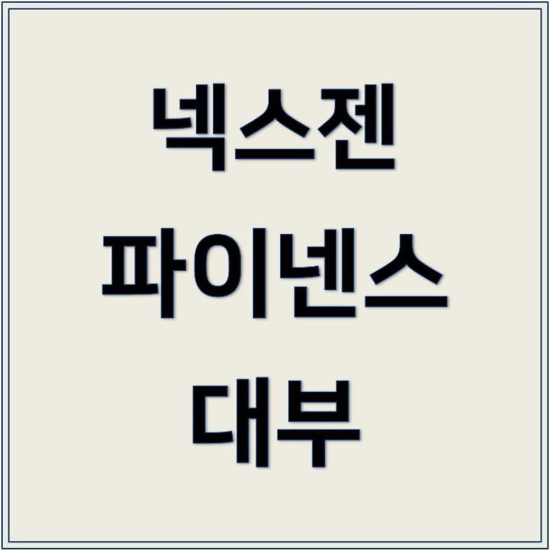 넥스젠파이낸스대부 가전담보대출 총정리 - 뉴스속보kr