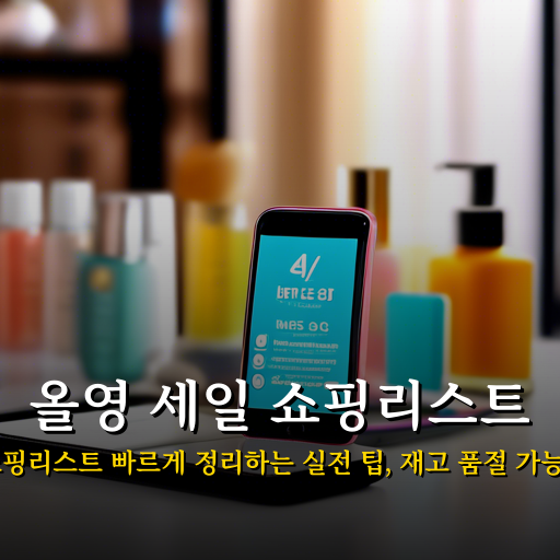 올영 세일 쇼핑리스트 빠르게 정리하는 실전 팁 재고 품절 가능성 높아져요