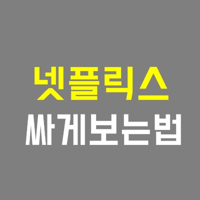 넷플릭스 요금제 저렴하게 이용하는 법