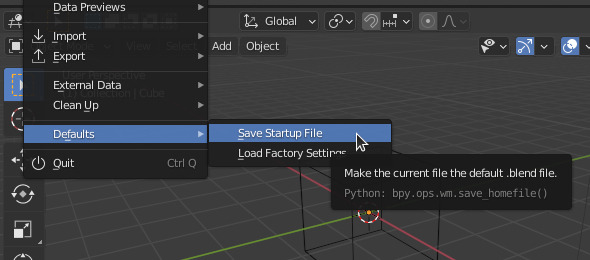 Blender 기초 4. 시작 화면 바꾸기