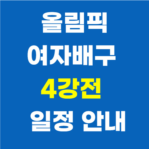 여자배구 4강 일정 대진표 생중계 보는방법 - NewsBreff