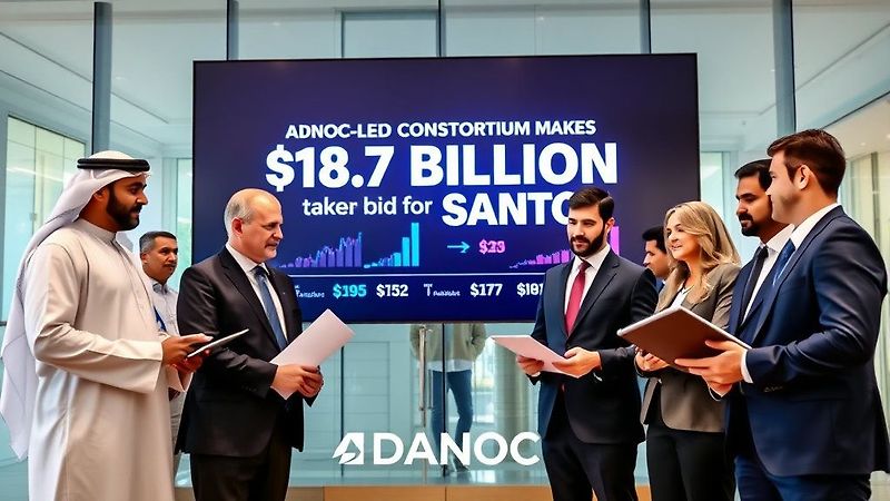 아부다비 ADNOC 주도 컨소시엄, 산토스에 187억 달러 인수 제안(ADNOC-Led Consortium Makes $18.7 ...