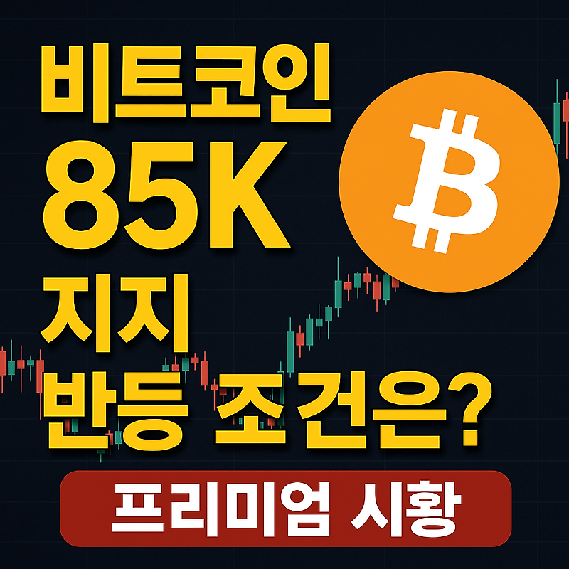 📈 비트코인, 85K 지지와 본격 반등 조건은?