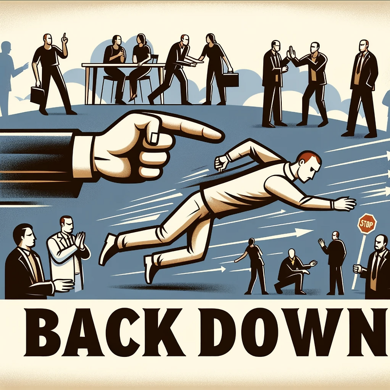 back-down