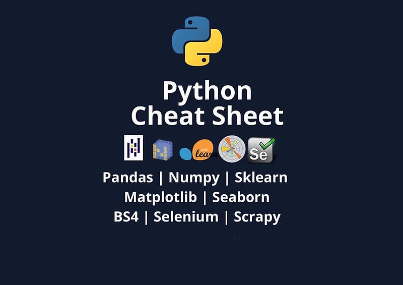  cheat sheet python list data types class pandas numpy sklearn