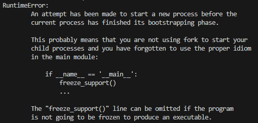 [Python] RuntumeError: attempt has been made to start a new process ...