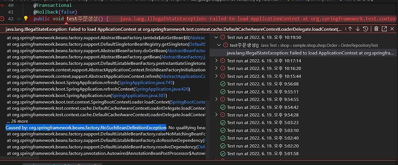 Expected at least 1 bean which qualifies sale as autowire candidate for this dependency spring boot