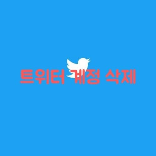 트위터 계정 삭제 방법 금방 탈퇴 가능!!