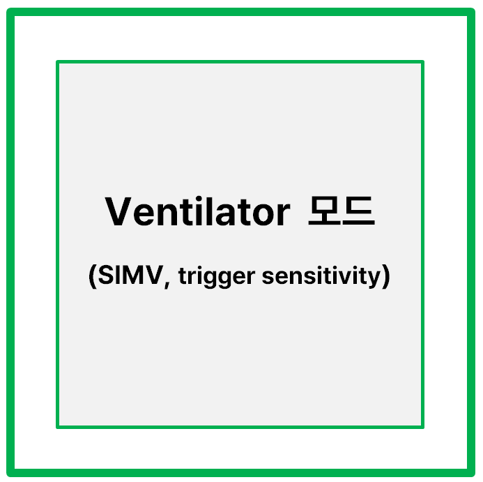 ventilator mode(SIMV, trigger sensitivity, VCV, PCV) 기본 개념