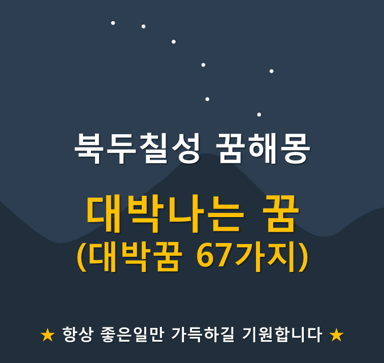 대박나는 꿈 (67가지)