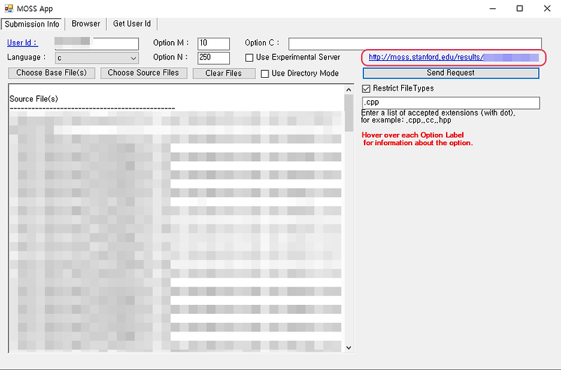 소스코드 유사도 검사, 카피 잡기 Code plagiarism detector - MOSS (Windows GUI)