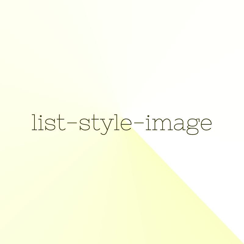 [CSS] liststyleimage