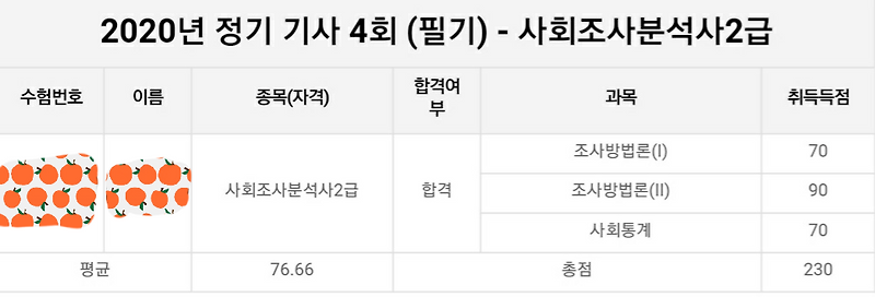 [자격증] 사회조사분석사 2급 독학 후기 (사회통계 벼락치기 / 사회통계 무료 인강 추천 / 합불 확인 사이트)