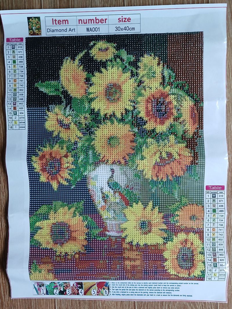 해바라기 diy Diamond Painting Flower Cross Stitch Kit(알리 판매 제품)