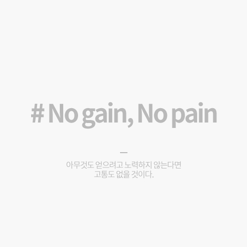 노게인 노페인 뜻 #No Gain, No Pain (드라마 허쉬)