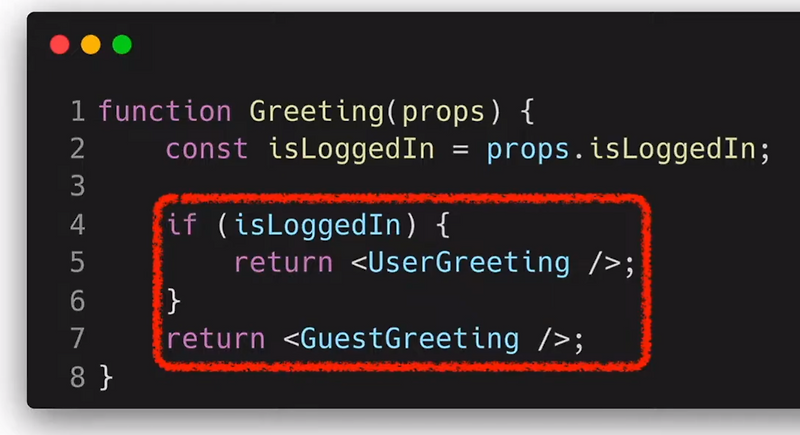 7. 리액트 Conditional Rendering (조건부 렌더링)