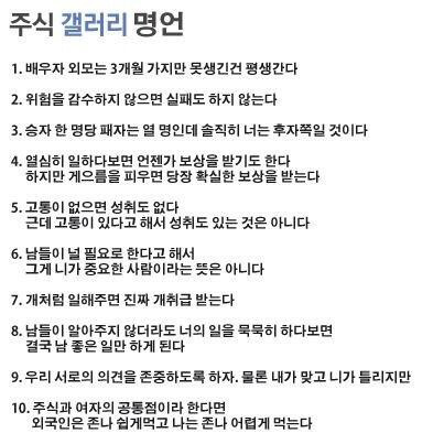 주식 갤러리 명언