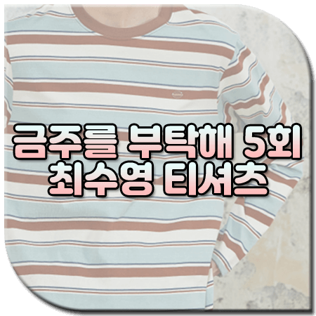 금주를 부탁해 5회 최수영 티셔츠 / 아노에틱 멀티 스트라이프 티셔츠 [한금주 옷]