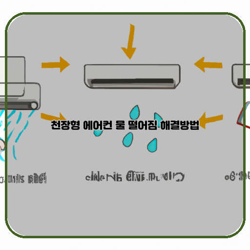 천장형 에어컨 물 떨어짐 문제 해결 방법 안내