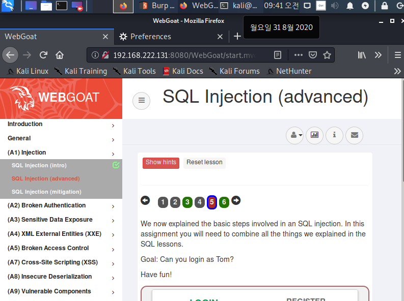 [Kali_LINUX] SQL Injection(advance)
