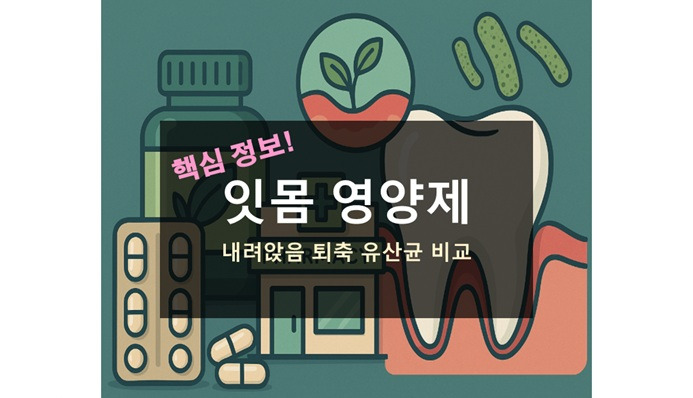 잇몸 영양제 내려앉음 퇴축 재생 약국 구강 유산균 비교