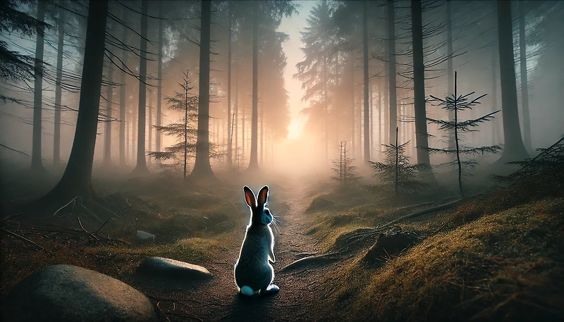 The Rabbit Who Followed the Trail: 길을 따라간 토끼